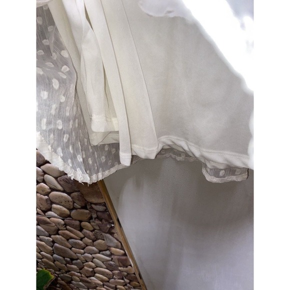 Maternity Top By Motherhood. Sz Large. Polyester Sleeveless White Sheer Lined - Picture 7 of 7